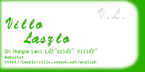 villo laszlo business card